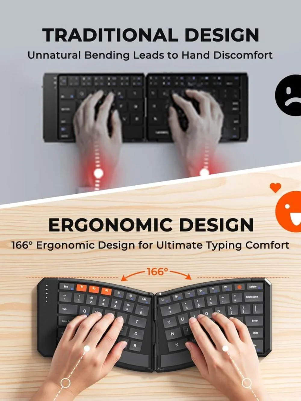 Ultra-Thin Folding Wireless Keyboards for iOS Android Windows Mac Tablet PC
